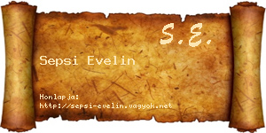 Sepsi Evelin névjegykártya